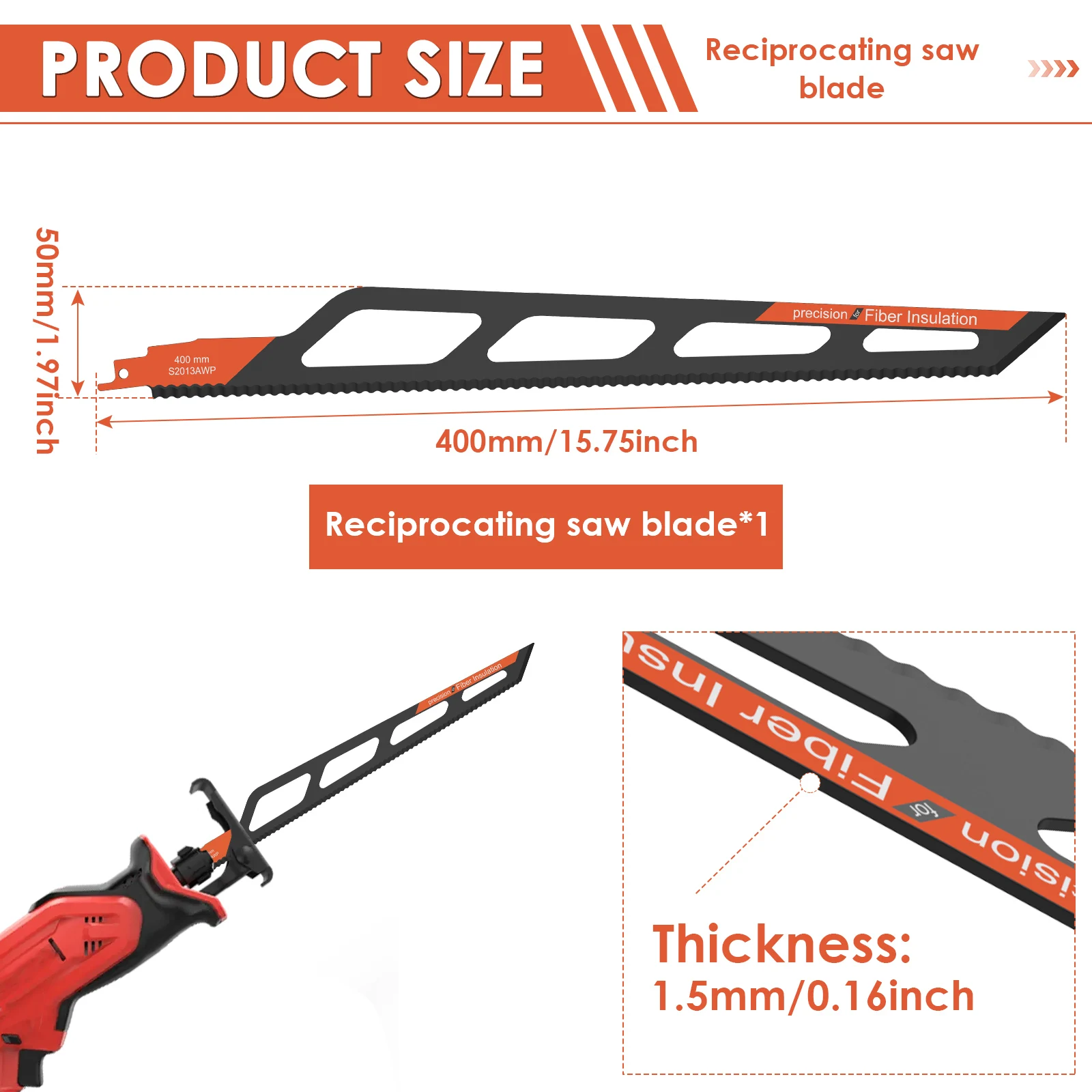 Hoja de Sierra Recíproca de 16 - Cutting Board Foam reseña y precio